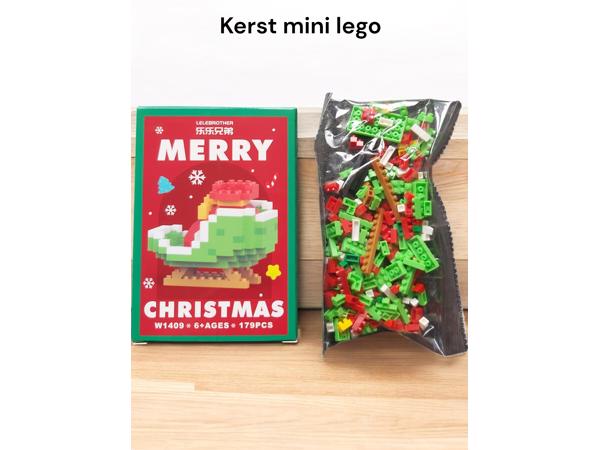 Kerst blokken speel set arren slee - cadeau tip - klein form