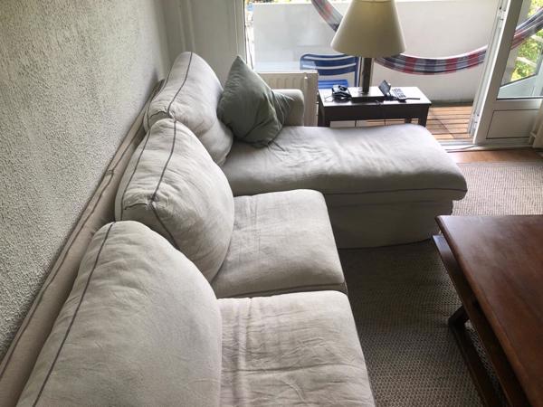 3-zits bank met chaise longue | IKEA Ektorp bank | Beige