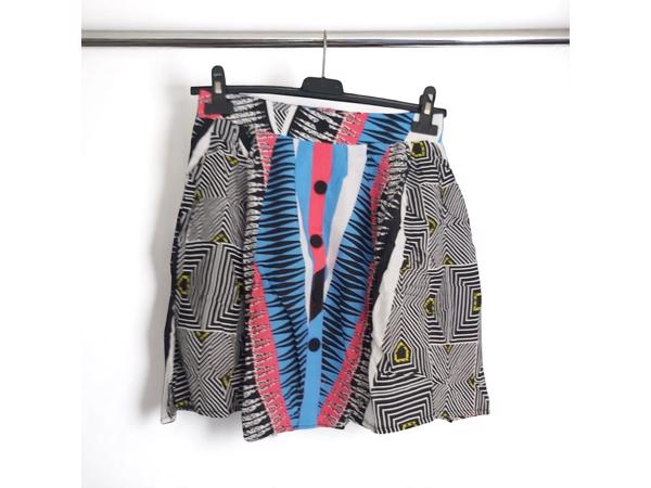 Zomer rok blauw roze S/M