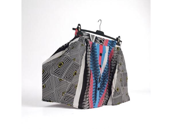 Zomer rok blauw roze S/M