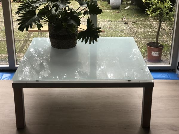 Glazen salontafel