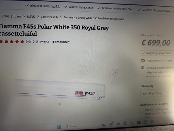 Luifel fiamma zo goed als nieuw