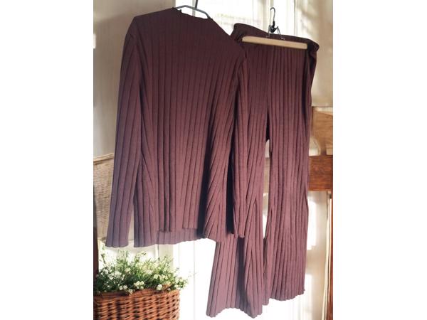 Tweedelige stretchy kleding set wijnrood XXL