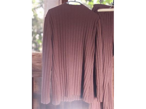 Tweedelige stretchy kleding set wijnrood XXL