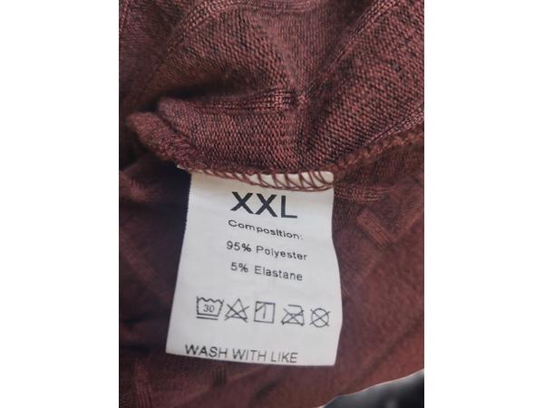 Tweedelige stretchy kleding set wijnrood XXL