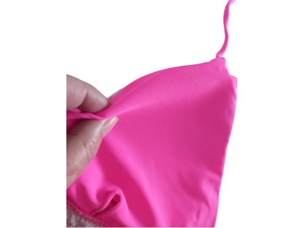 2 delige bikini roze zilver glitter L