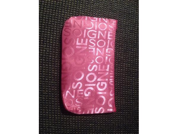 Toilettasje make up tasje roze Soigne opdruk met rits nieuw