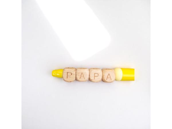 Gepersonaliseerde balpen papa geel
