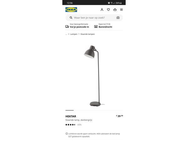 IKEA Hektar staande lamp in zeer goede staat