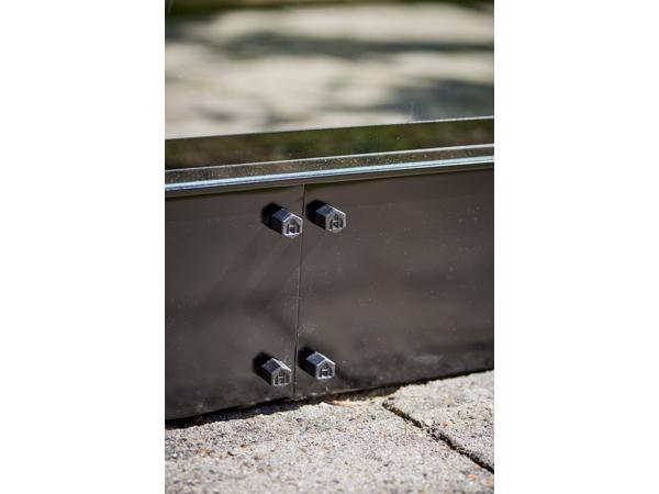 Tuinkas Qube 68, zwart gecoat