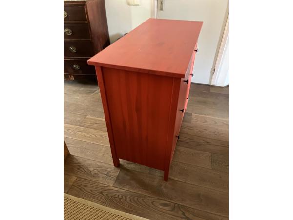 Ikea HEMNES Ladekast 3 lades, Rood, goede conditie