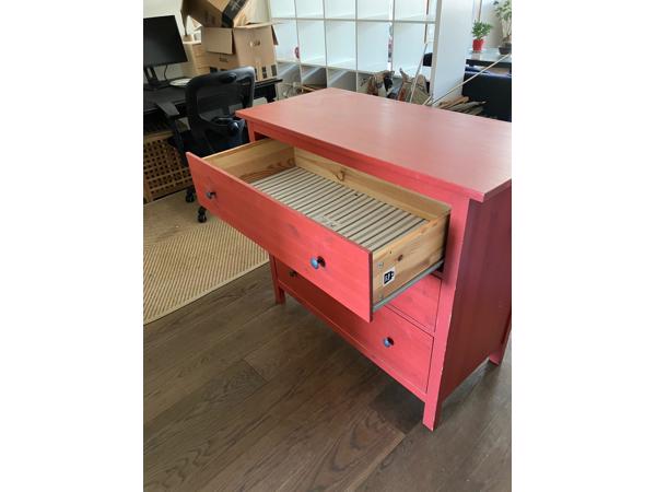 Ikea HEMNES Ladekast 3 lades, Rood, goede conditie