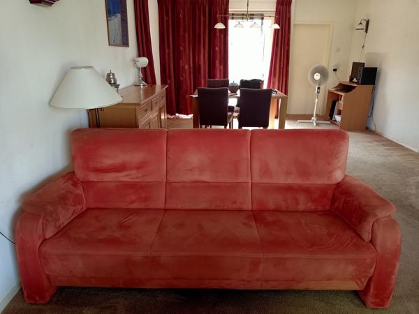 2 en/of 3 persoonsbank suedelook van stof