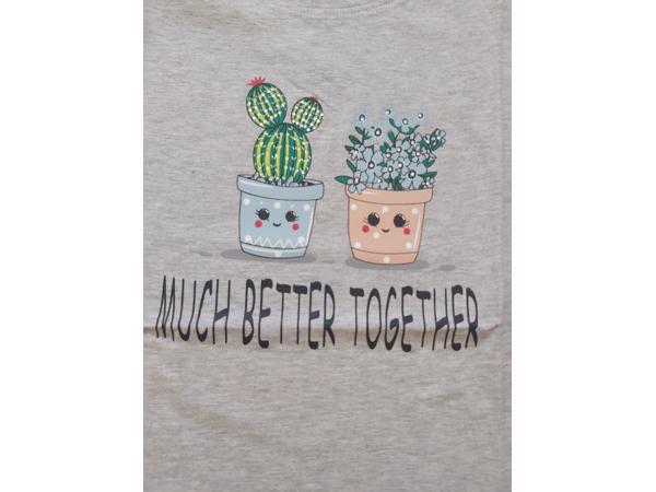 Glo-Story t-shirt grijs much better together S