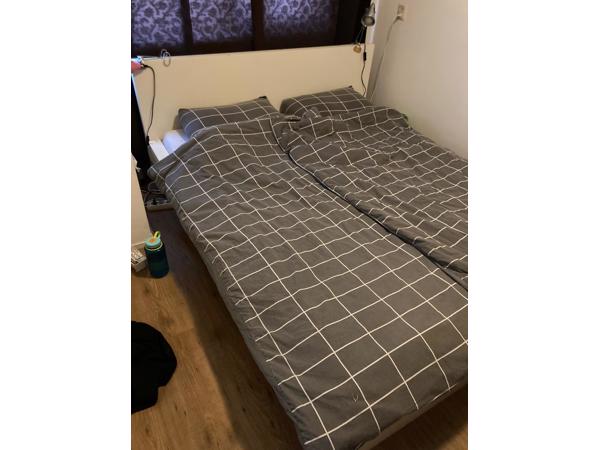 Ikea 2-persoons bed, wit