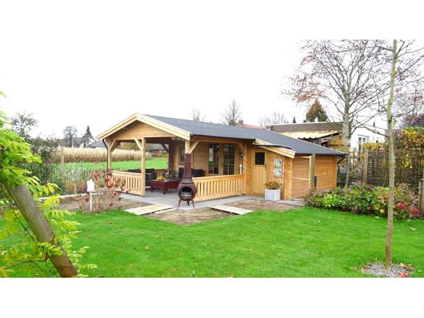 NIEUW Tuinhuis met overkapping 4×3+2Z