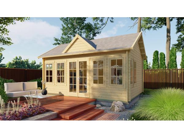 Blokhut - Tuinhuis Clockhouse | 44 mm | vuren onbehandeld