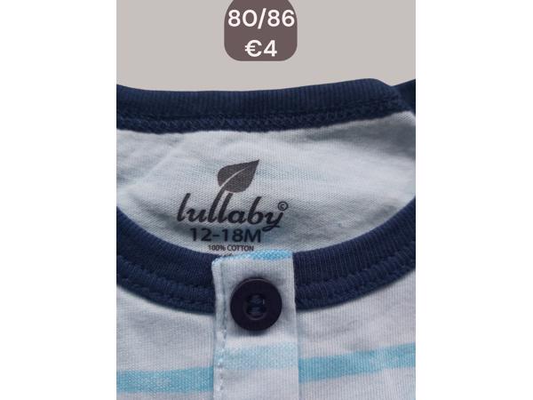 Setprijs 2x Lullaby t-shirts 12-18 mnd 80-86