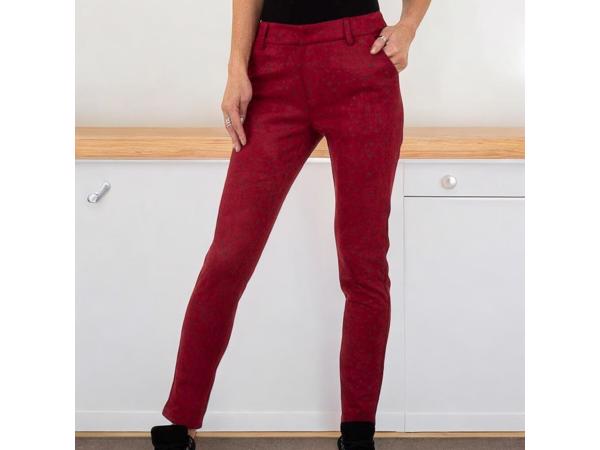 Drole de Copine stretchy zachte sterren broek rood S/36