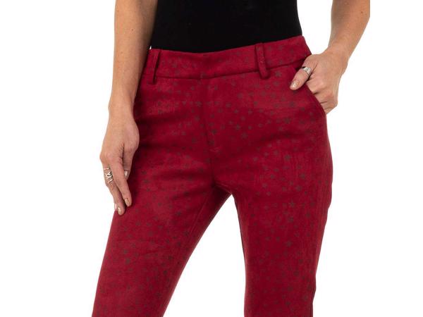 Drole de Copine stretchy zachte sterren broek rood S/36