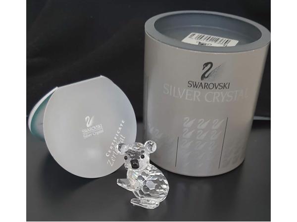 Swarovski Koalabeer klein (links) met doos en certificaat