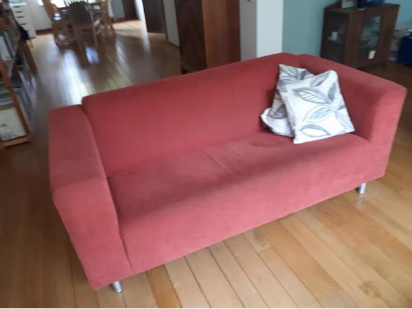 2-zits en 3-zits bank Montel stof steenrood