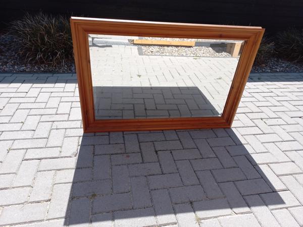 Spiegel met grenen houten lijst 80x120 cm