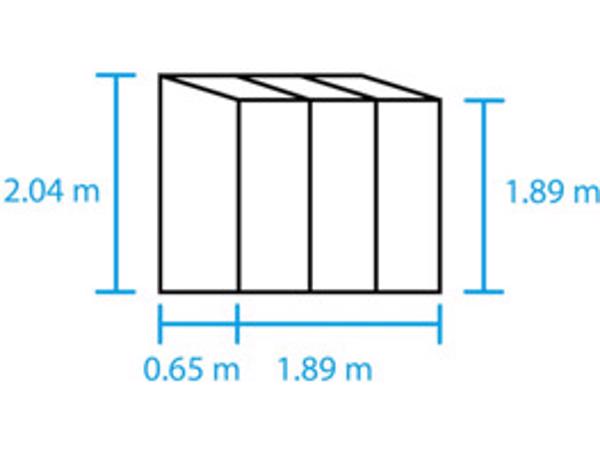 Tuinkas Qube LT 26, zwart, VG 3mm + PC 6 mm