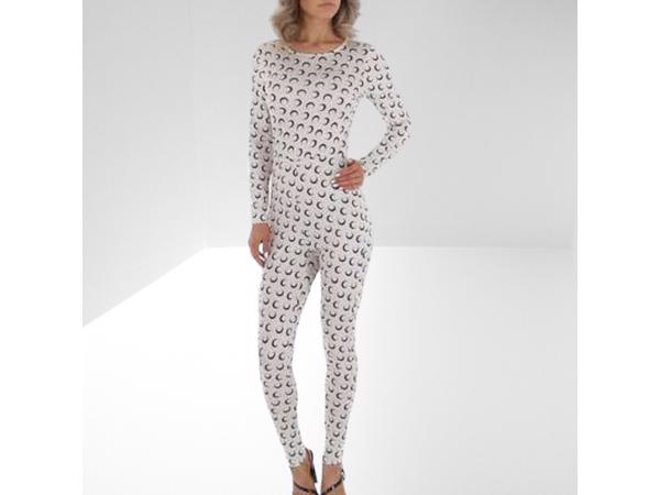 White icy - stretchy - Jumpsuit - cream - halve maan M/38