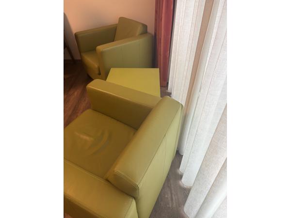 Groene fauteuils