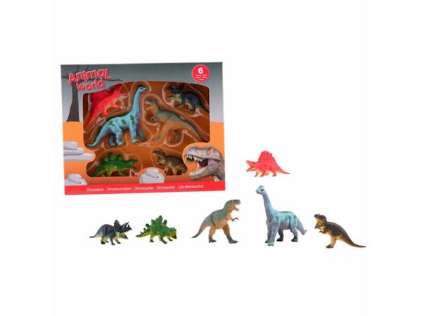 6x Animal World Dinosaurus speelset