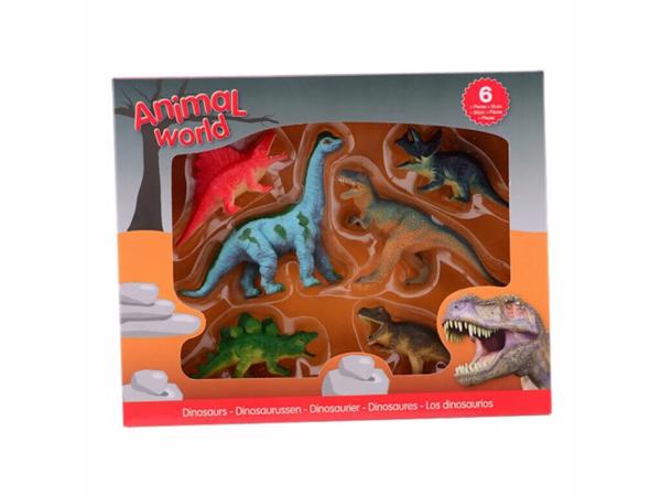 6x Animal World Dinosaurus speelset