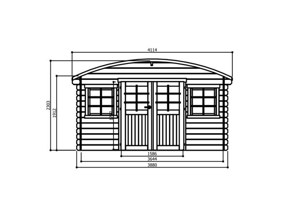 Tuinhuis Dainville II autoclave - S8333-1