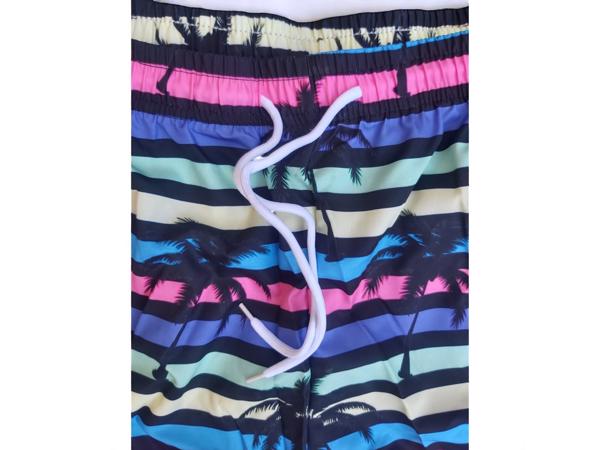 Zwembroek - short meerkleurig met palmbomen XL