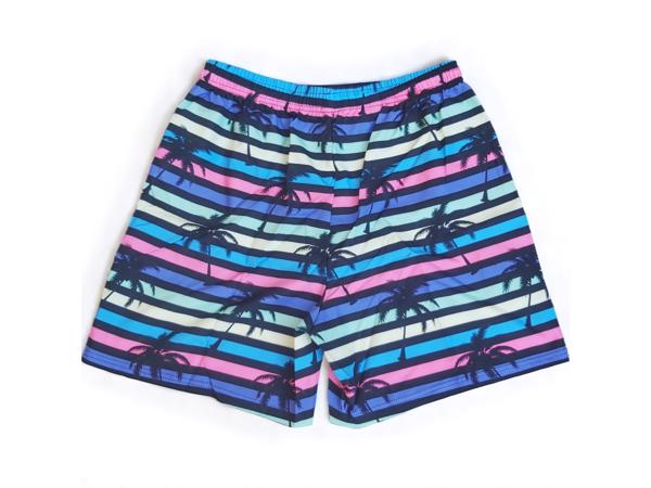 Zwembroek - short meerkleurig met palmbomen XL