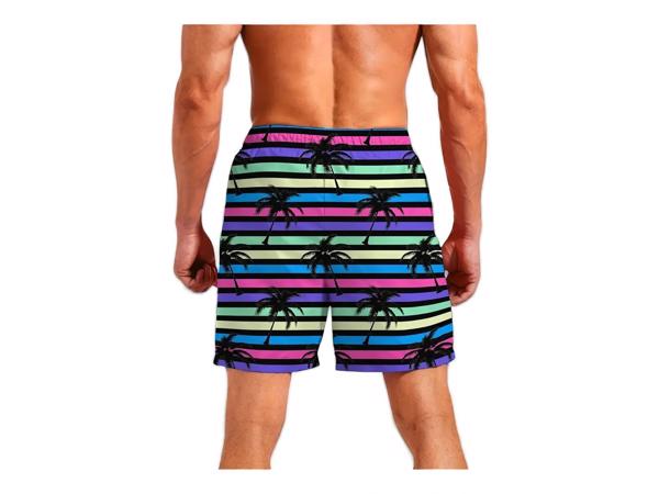 Zwembroek - short meerkleurig met palmbomen XL