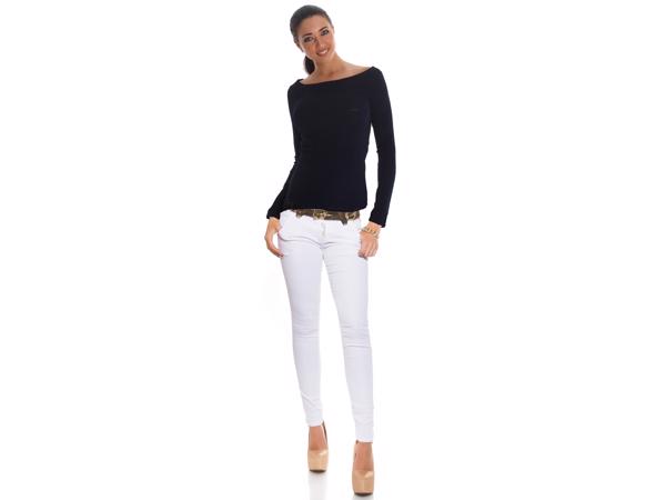 Skinny jeans, kleur: wit, maat 34, 36 of 38 (nieuw)