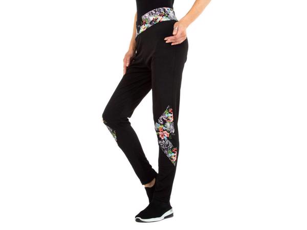 Legging zwart lila S/M