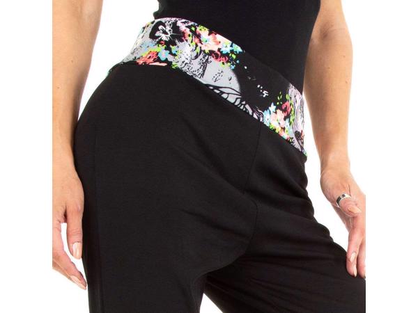 Legging zwart lila S/M
