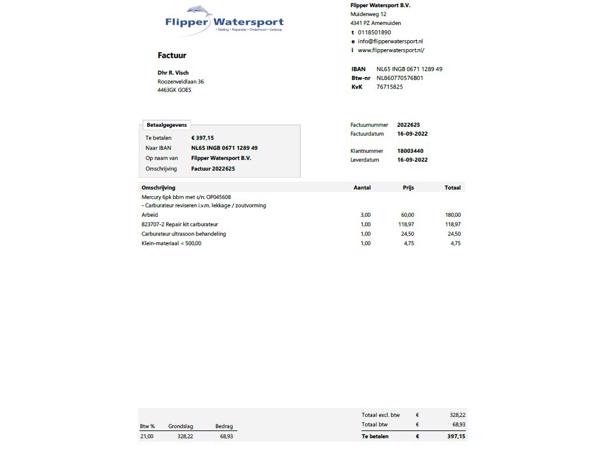 Mercury 6PK 2T Langstaart