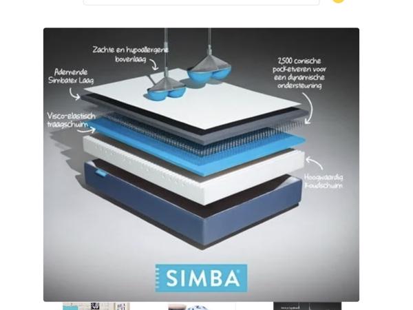 Simba Hybrid matras 80/200cm wasbaar.!! Hoes.!!