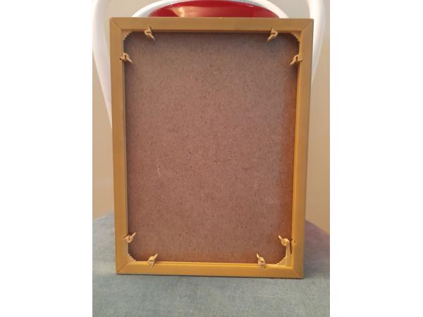 Schilderij bureau en wasbak