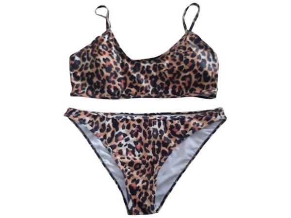 Bikini panterprint bruin creme XL