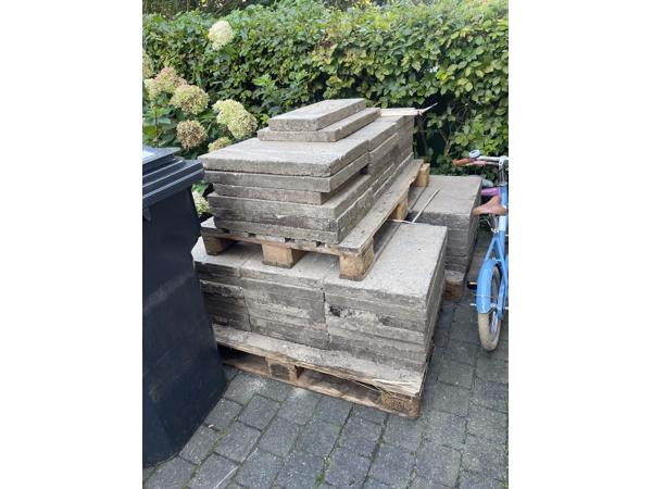Gewassen grindtegels 60x40cm, 60 stuks
