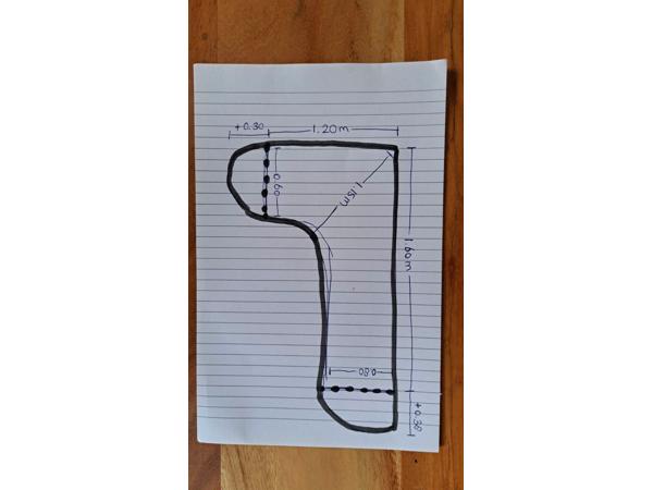 Hoekbureau met verlengstukken