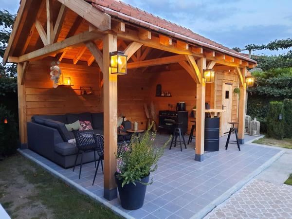 Maatwerk- Douglas houten bijgebouwen, tuinhuisjes