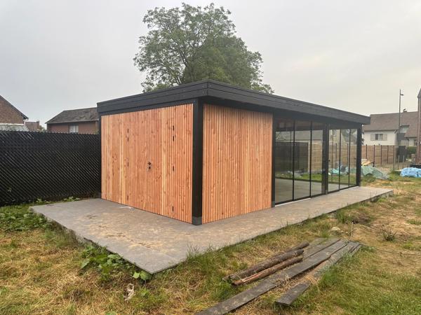 Maatwerk- Douglas houten bijgebouwen, tuinhuisjes
