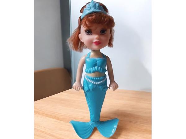 Mermaid zeemeermin pop blauw 18cm