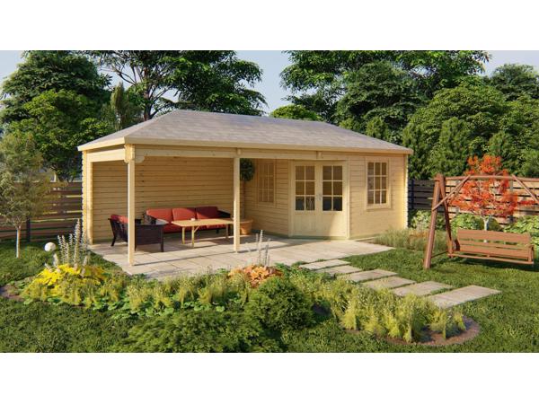Blokhut - Tuinhuis Paiva | 44 mm | vuren onbehandeld