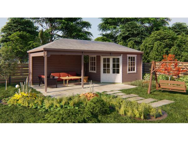 Blokhut - Tuinhuis Paiva | 44 mm | vuren onbehandeld